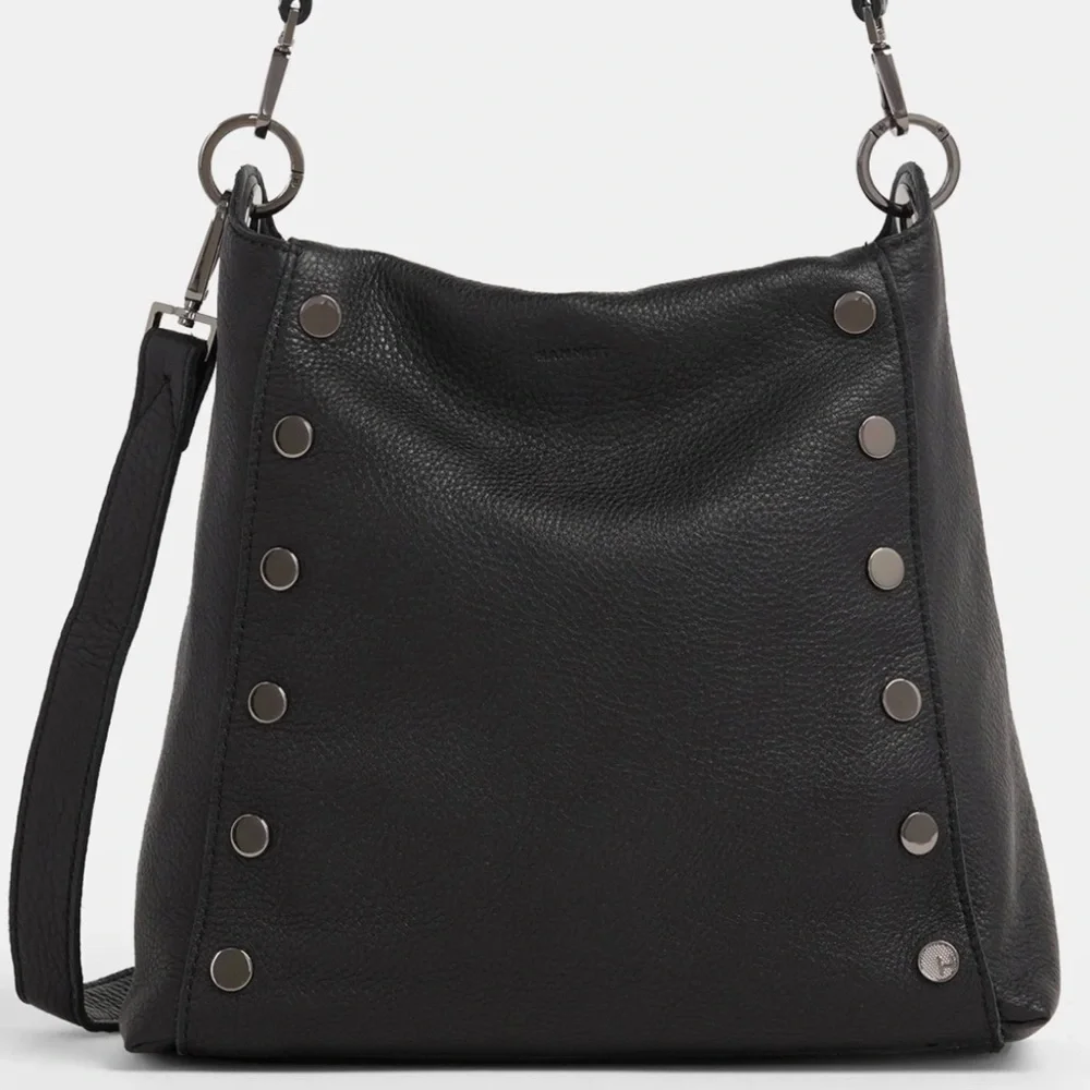 NWT Hammitt large Bryant Black with Gunmetal rivets Shoulder Bag - Picture 2 of 16